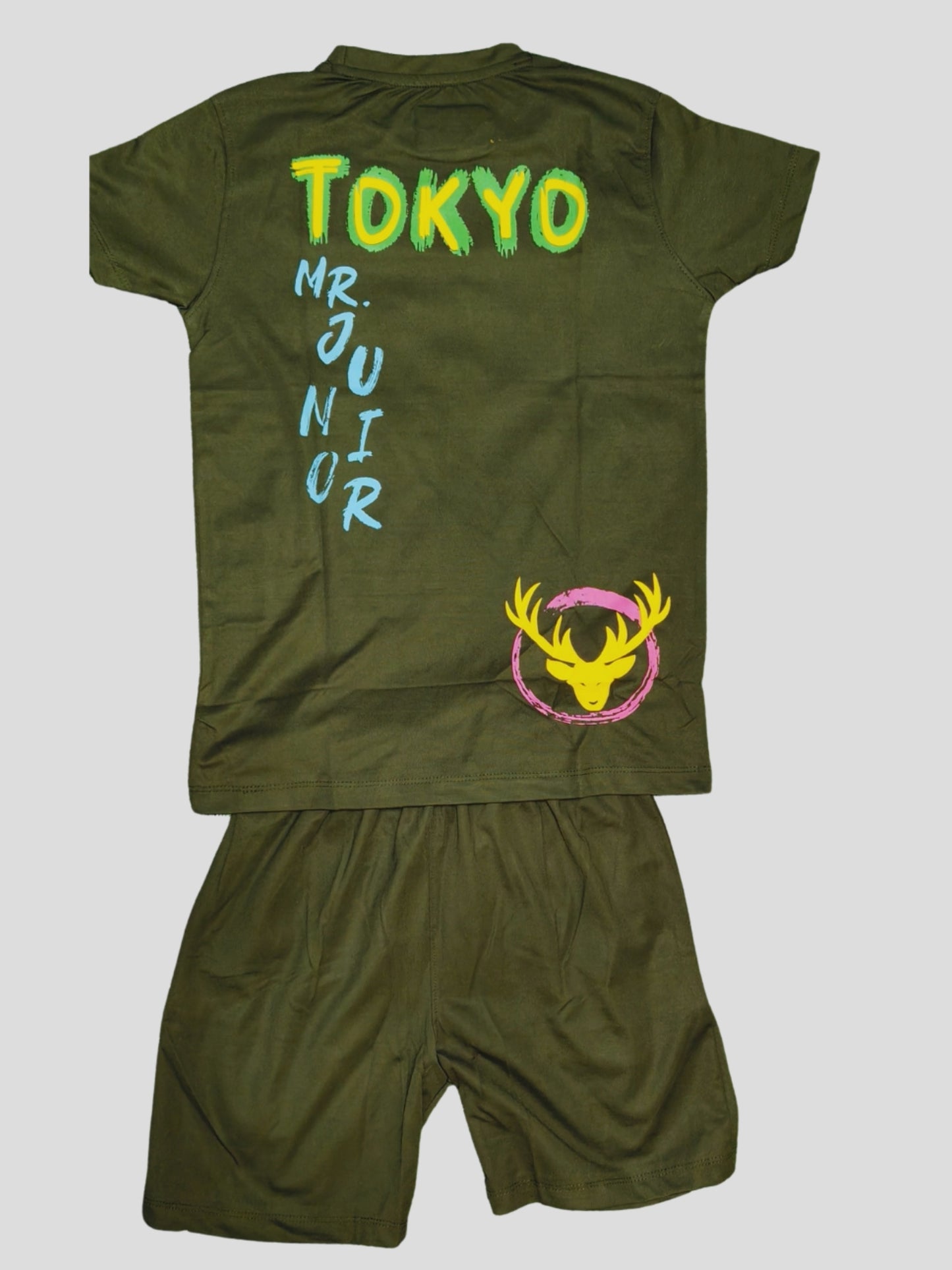 YOUTH ROBE  Kids Co-Ord Set (Dark Green)