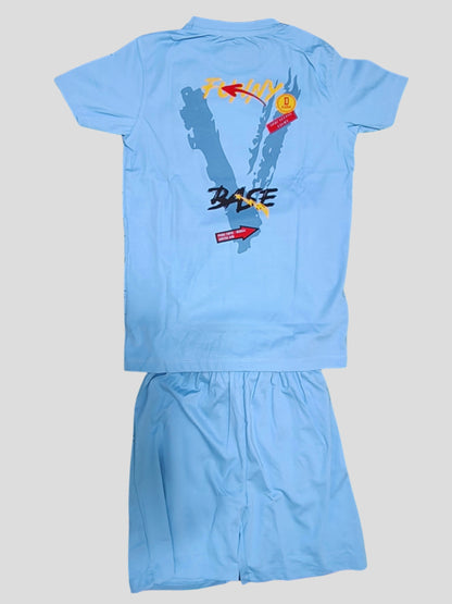 YOUTH ROBE  Kids Co-Ord Set (Light Blue)