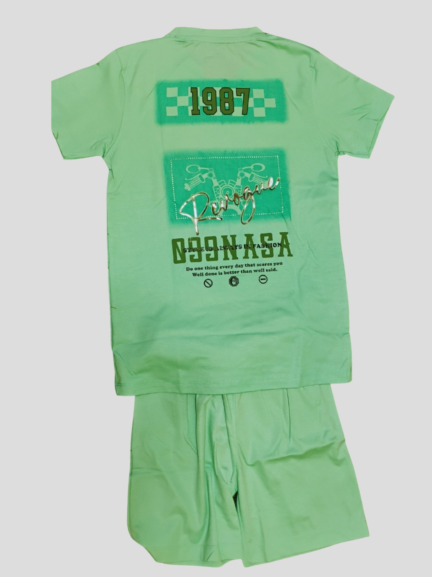 YOUTH ROBE  Kids Co-Ord Set (Mint Green)