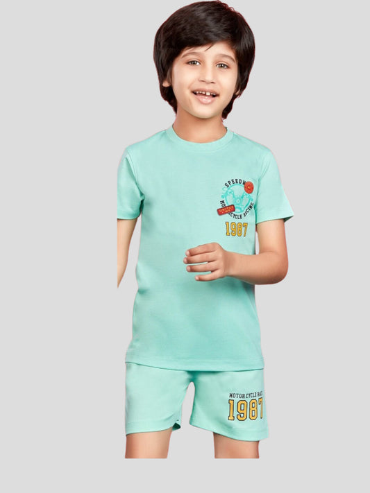 YOUTH ROBE  Kids Co-Ord Set (Mint Green)