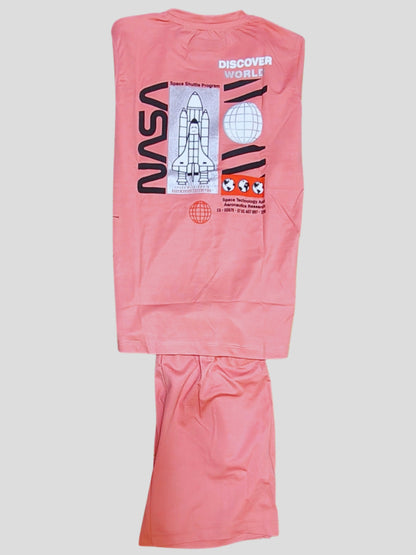 YOUTH ROBE  Kids Co-Ord Set (Peach)