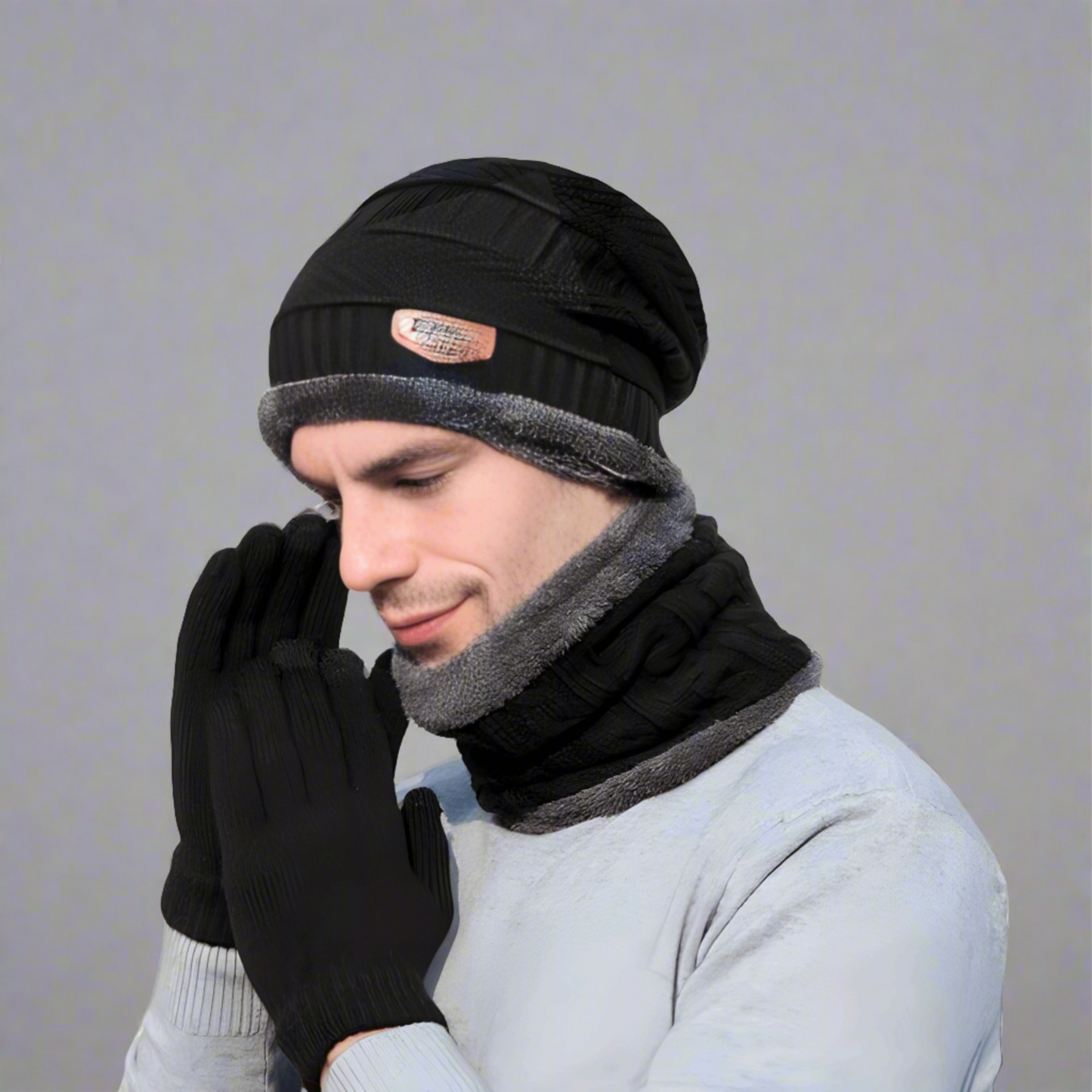 Beanie Cap & Neck Warmer With Gloves - YOUTH ROBE