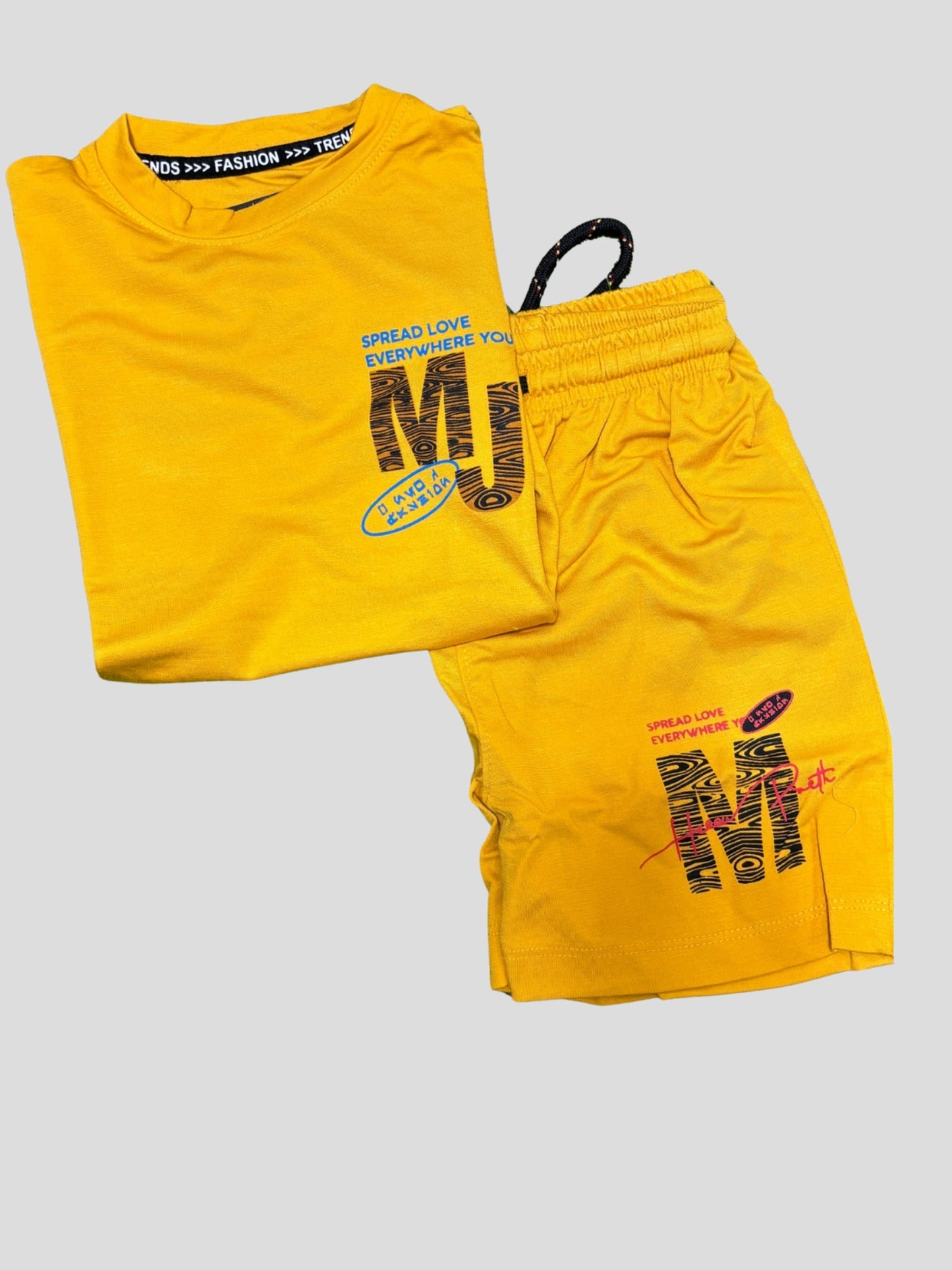 YOUTH ROBE  Kids Co-Ord Set (Yellow)