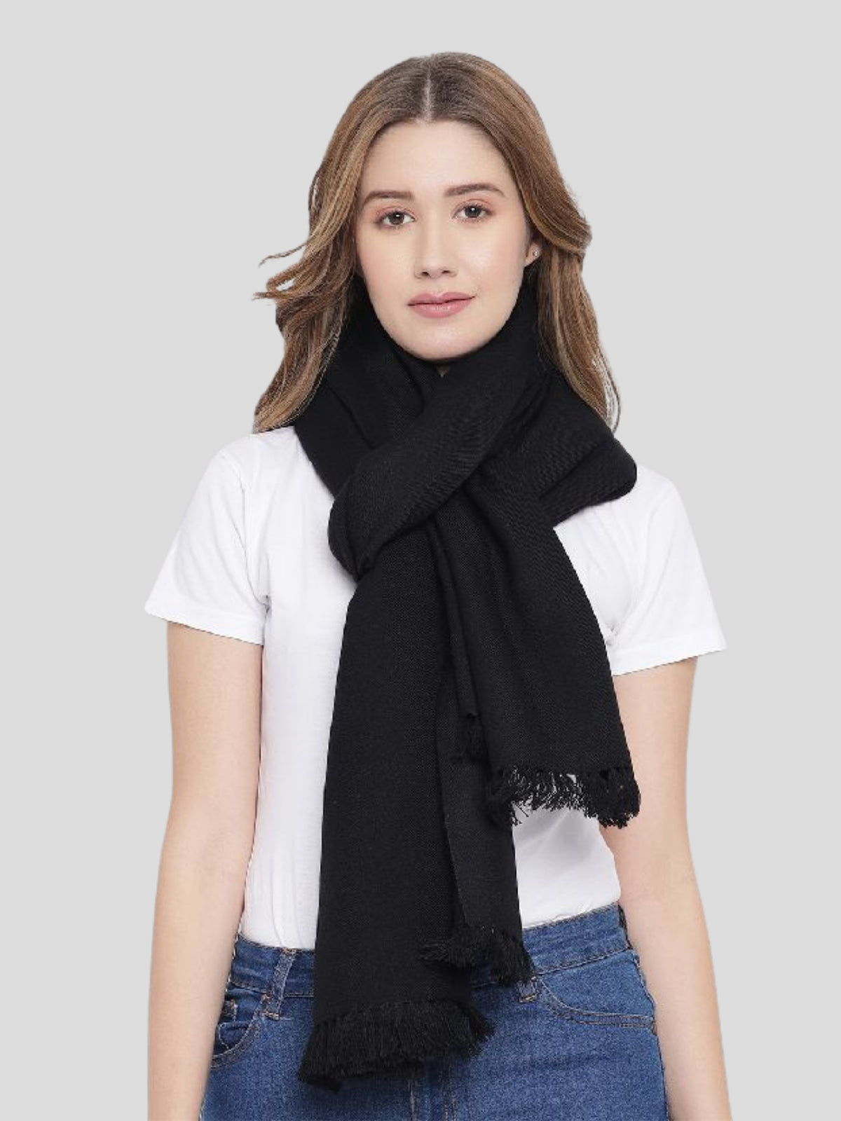 Women's Black Muffler