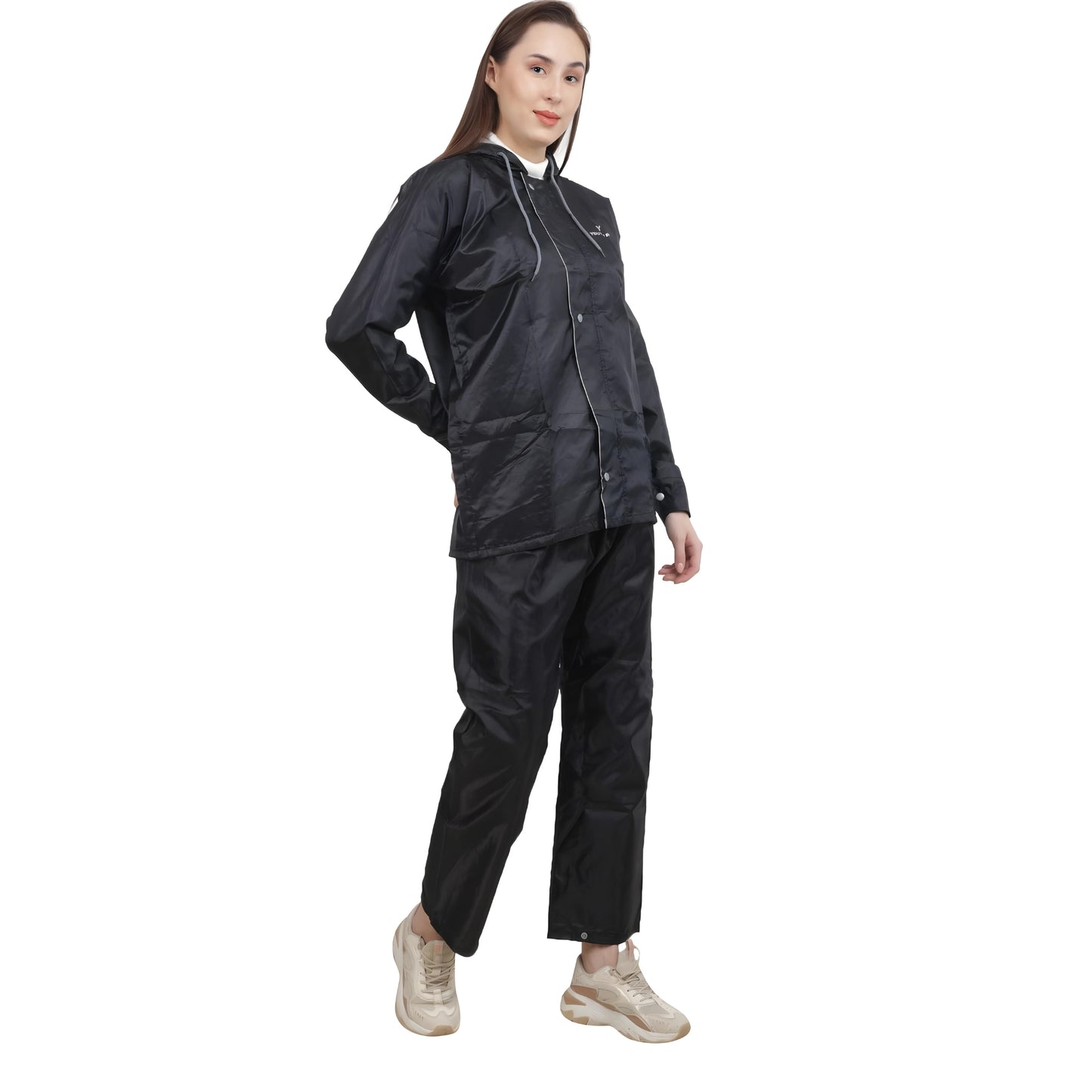 YOUTH ROBE Women's Raincoat - Black (Set)