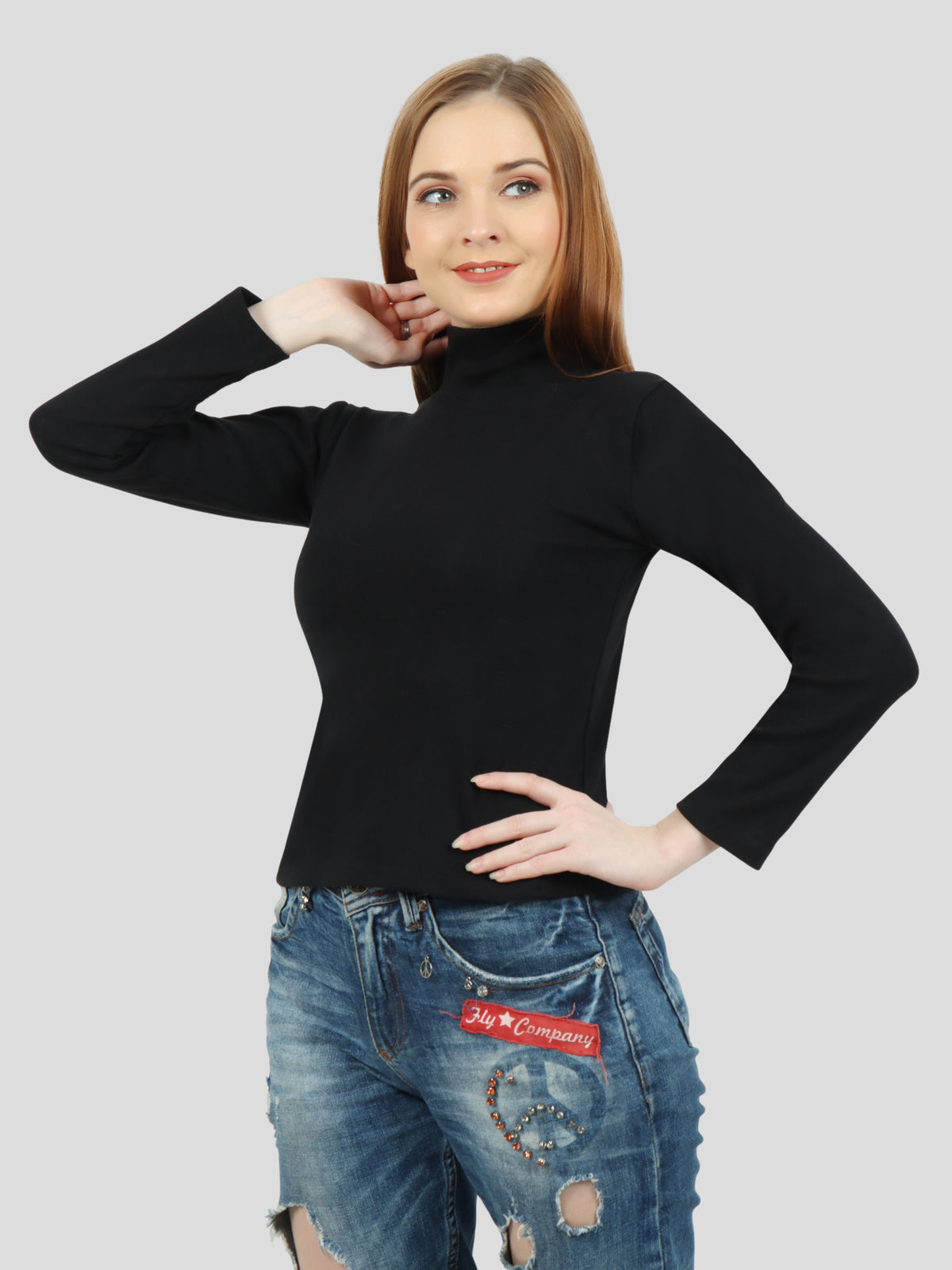 Women's High Neck (Black)