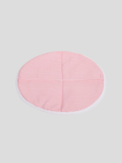 Roti Rumal (pink and white striped pattern)