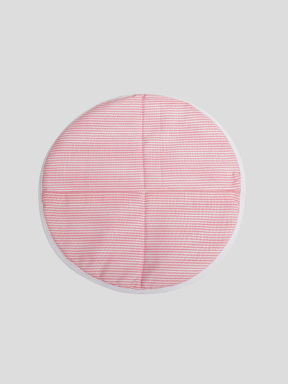 Roti Rumal (pink and white striped pattern)