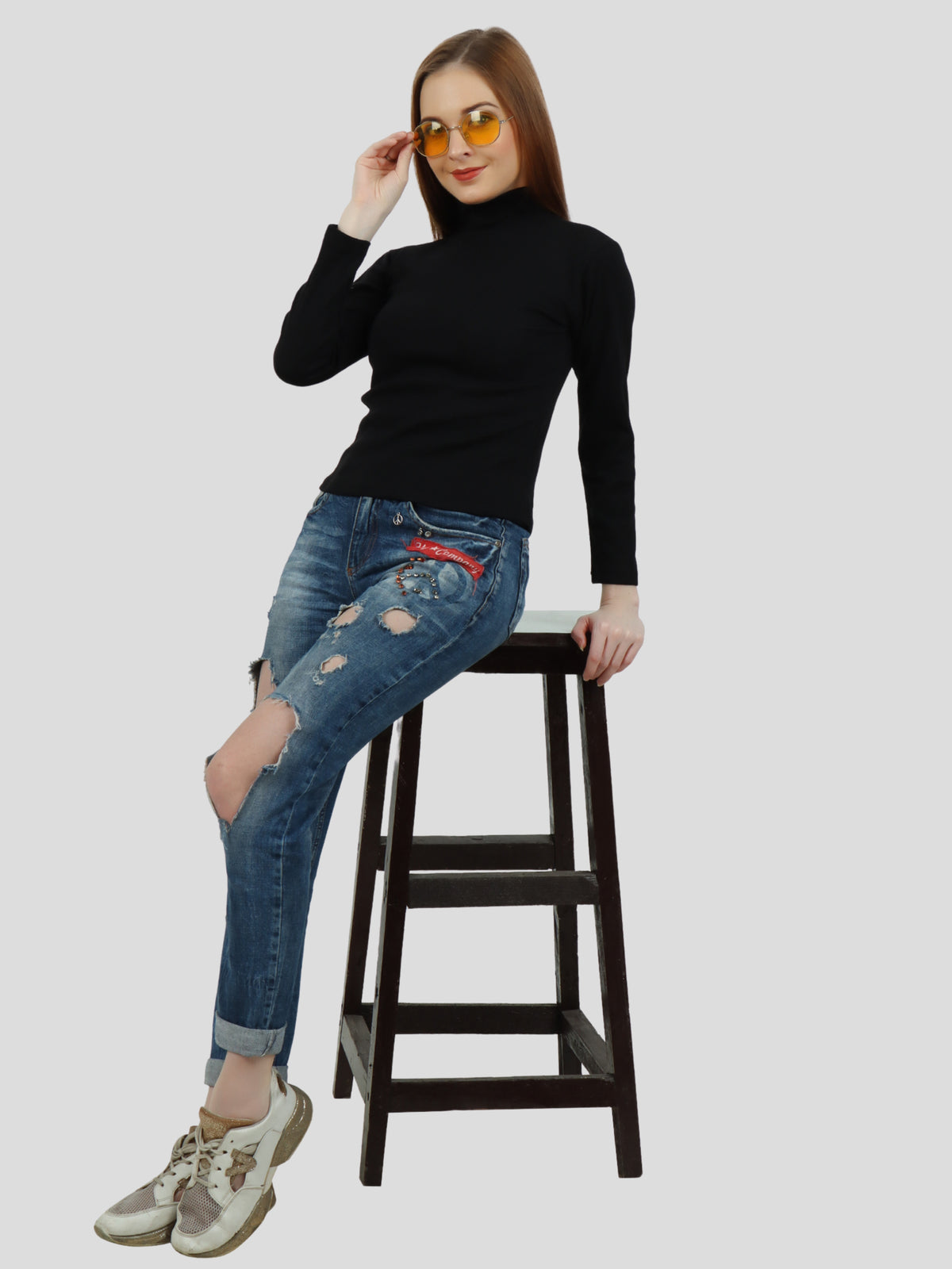 Women's High Neck (Black)