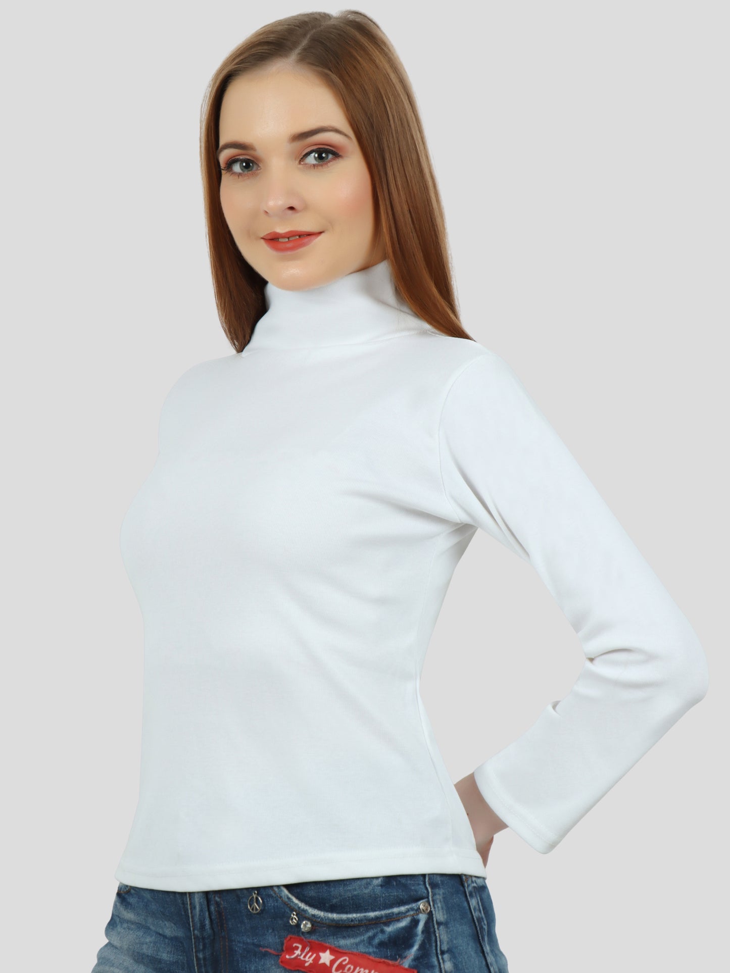 Youth Robe Women's High neck (White)