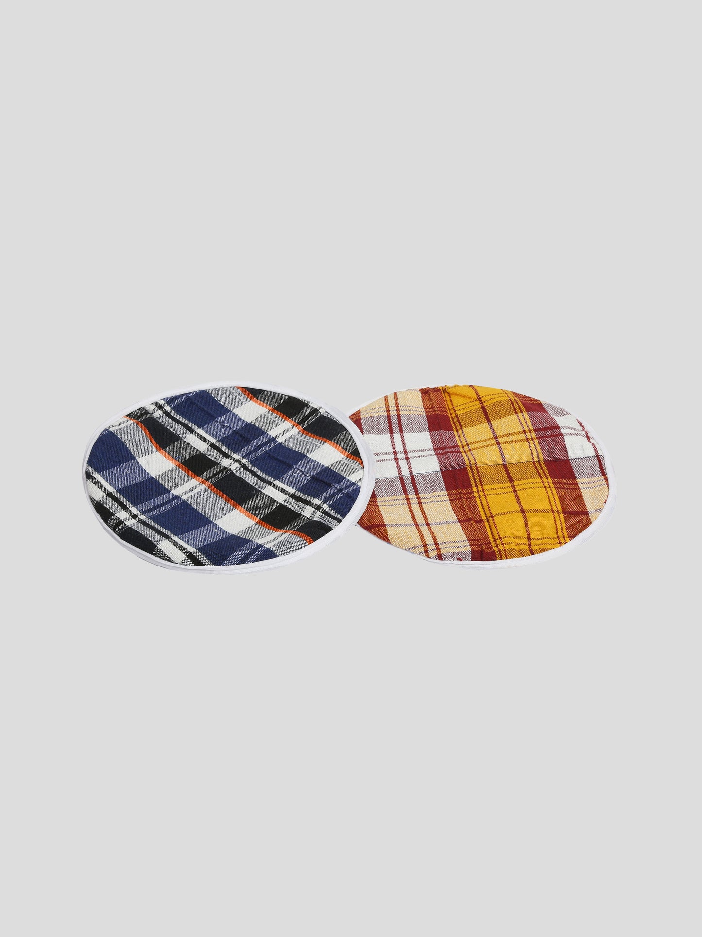 Roti Rumal (plaid pattern with a combination of yellow, red, and white)