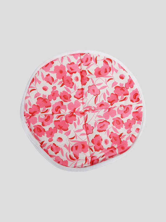 Roti Rumal (floral pattern with shades of pink and red flowers)