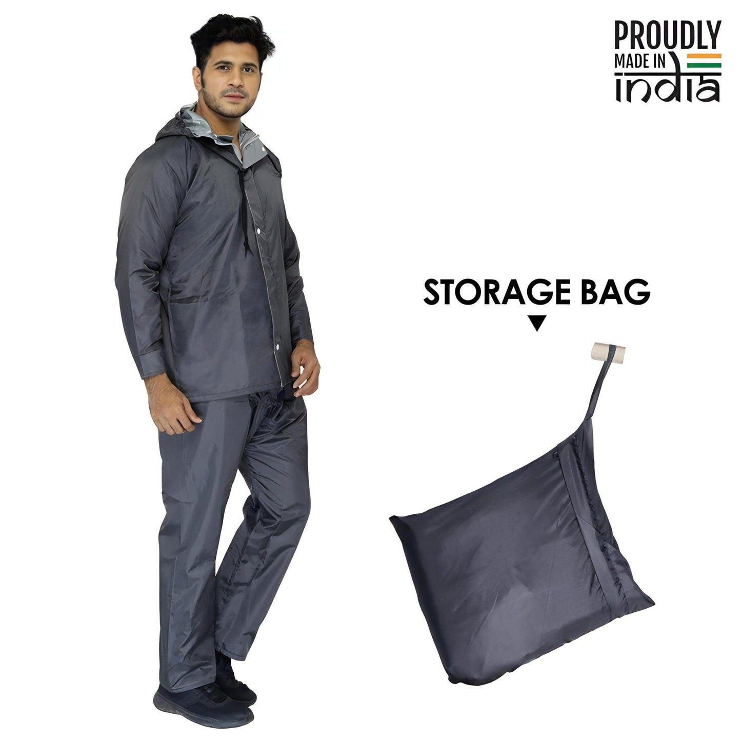 YOUTH ROBE Men's Raincoat (Set With Storage Bag)