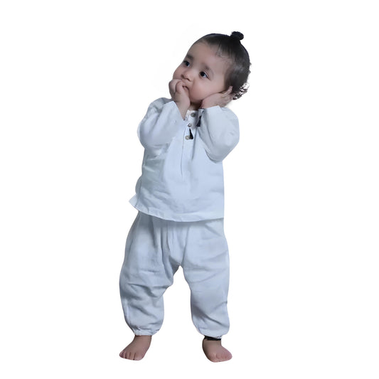 YOUTH ROBE Kid's Kurta Pajama Set (White) - YOUTH ROBE