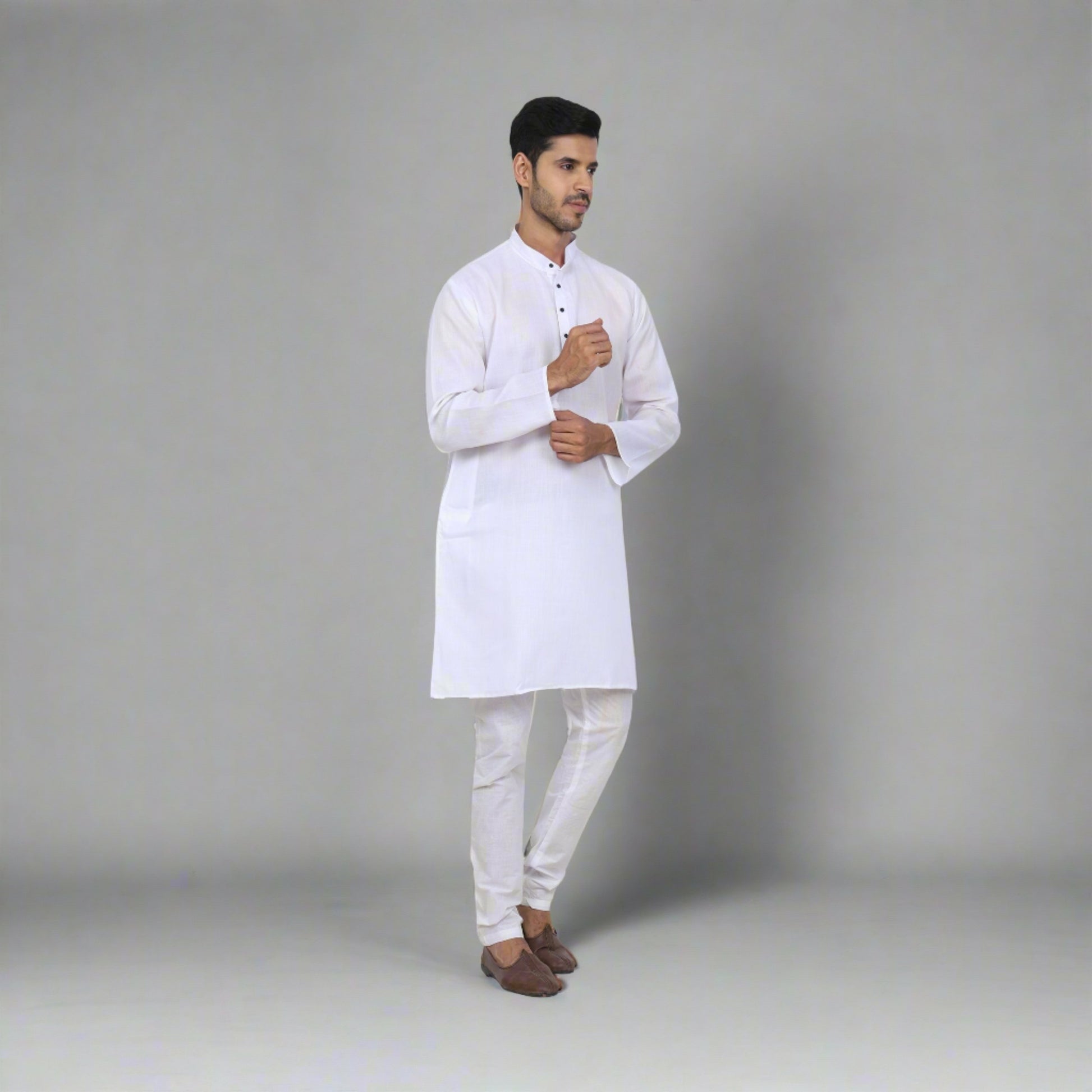 YOUTH ROBE White Kurta & Pyjama - YOUTH ROBE