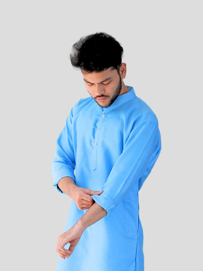 Youth Robe Men's Kurta Pajama Set (Sky Blue)