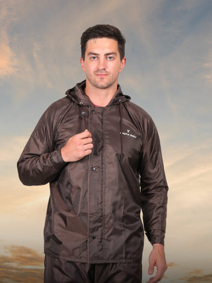 Youth Robe Men's Raincoat Set (Brown)