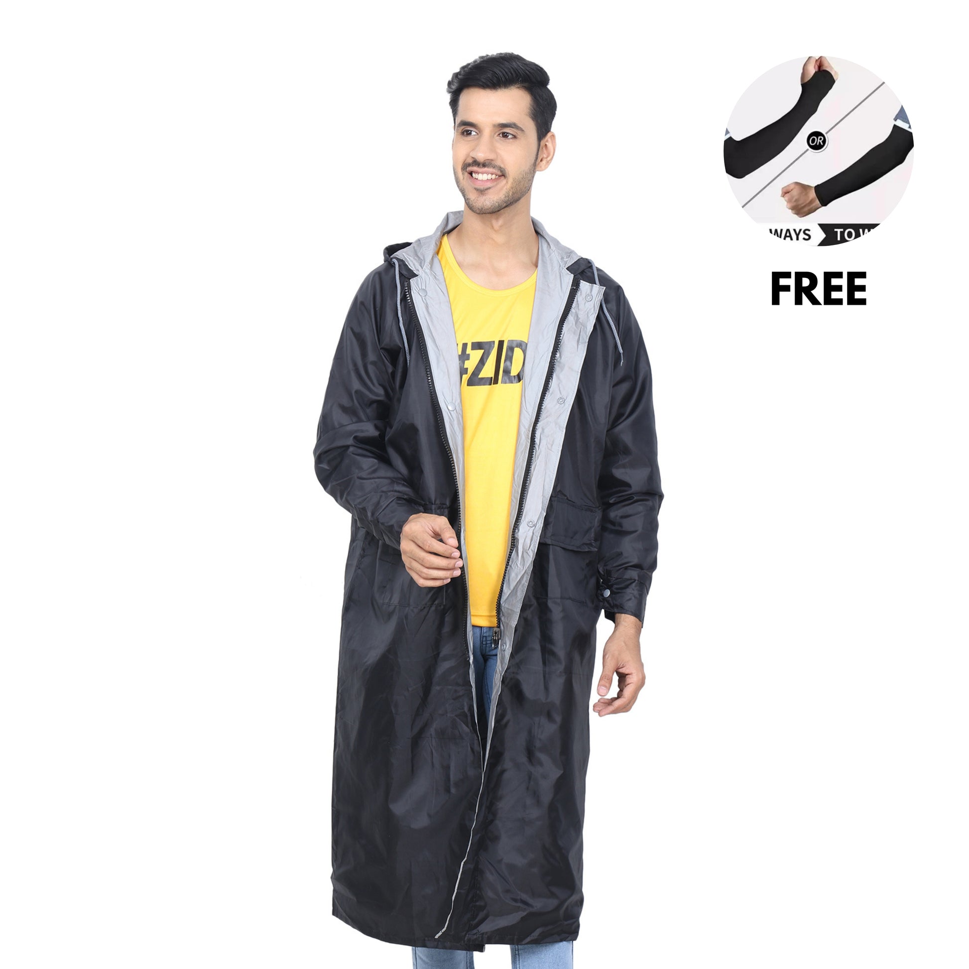 YOUTH ROBE Men's Long Raincoat (Free Arm Sleeves) - YOUTH ROBE