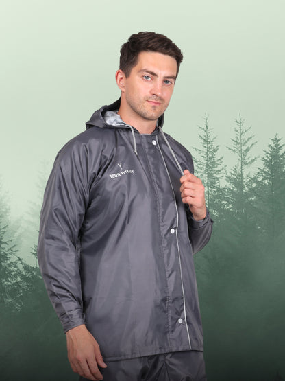 Youth Robe Men's Raincoat Set (Grey)