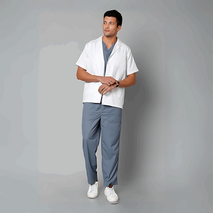 Men's Half Sleeve Lab Coat