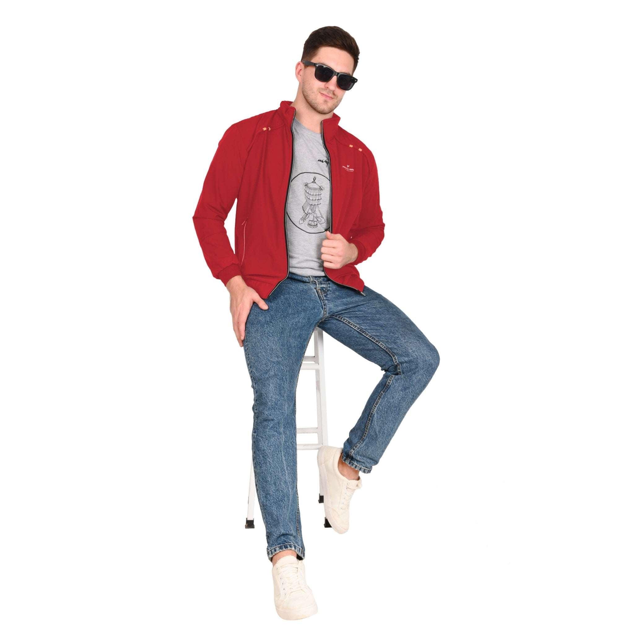 Men's Regular Fit Side Stripe Denim Jacket | Boohoo UK