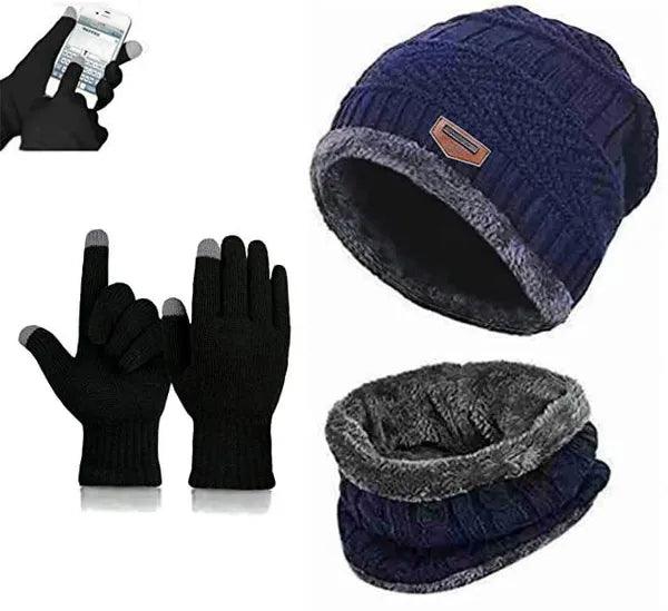 YOUTH ROBE Solid Winter cap with gloves Cap - YOUTH ROBE