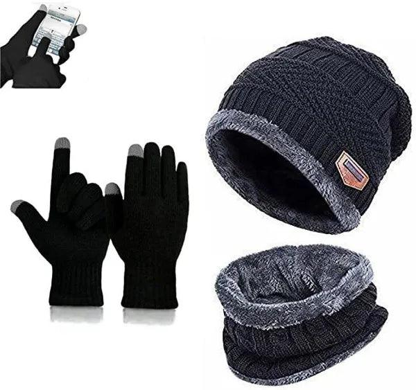 YOUTH ROBE Solid Winter cap with gloves Cap - YOUTH ROBE