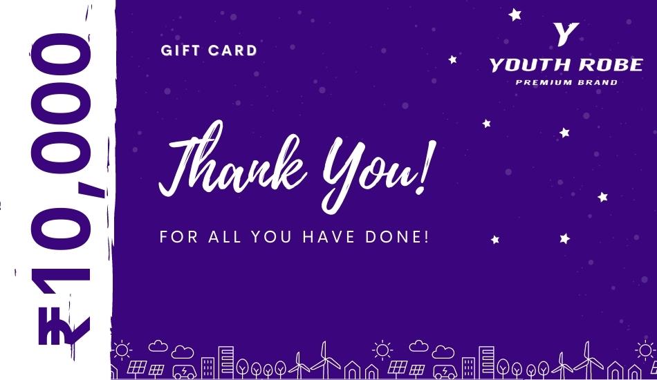 YOUTH ROBE's Gift Card of ₹10000 - YOUTH ROBE