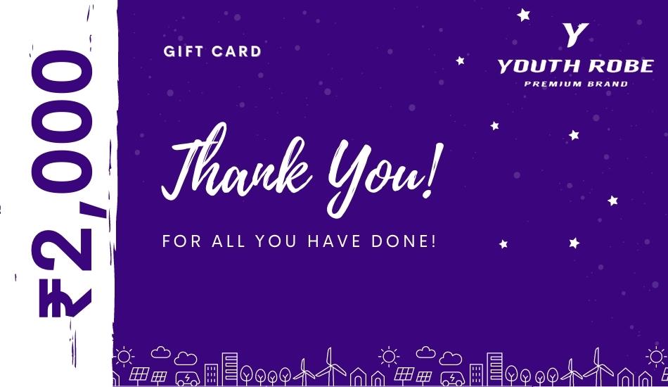 YOUTH ROBE's Gift Card of ₹2000 - YOUTH ROBE