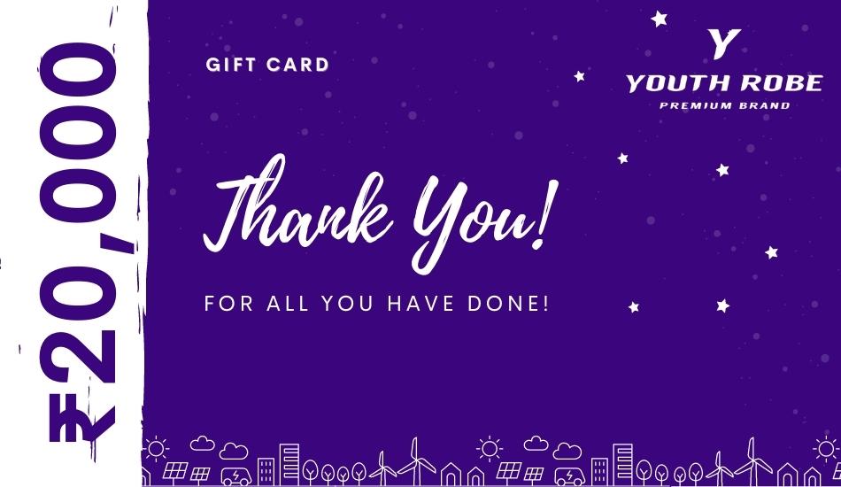 YOUTH ROBE's Gift Card of ₹20000 - YOUTH ROBE