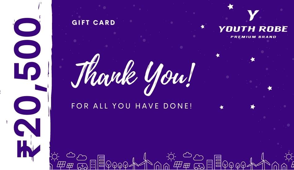 YOUTH ROBE's Gift Card of ₹20500 - YOUTH ROBE