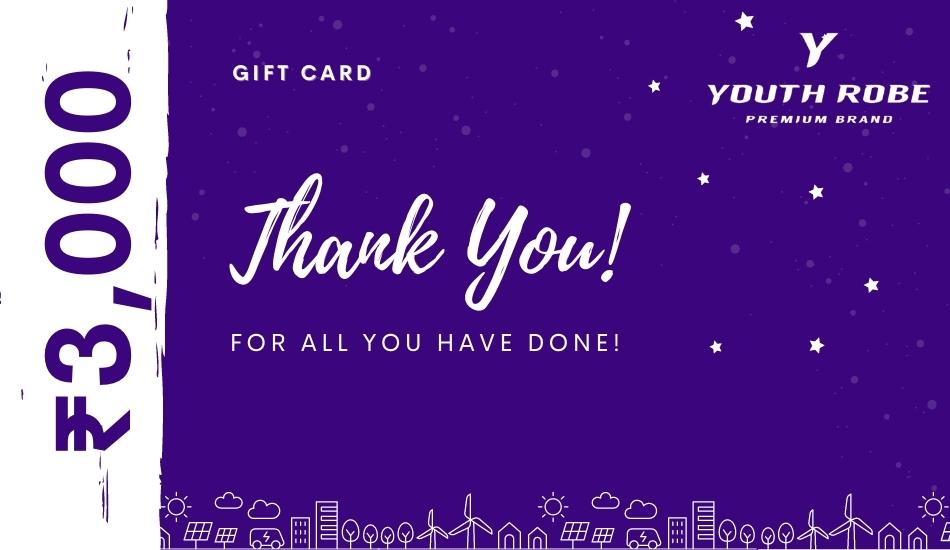 YOUTH ROBE's Gift Card of ₹3000 - YOUTH ROBE