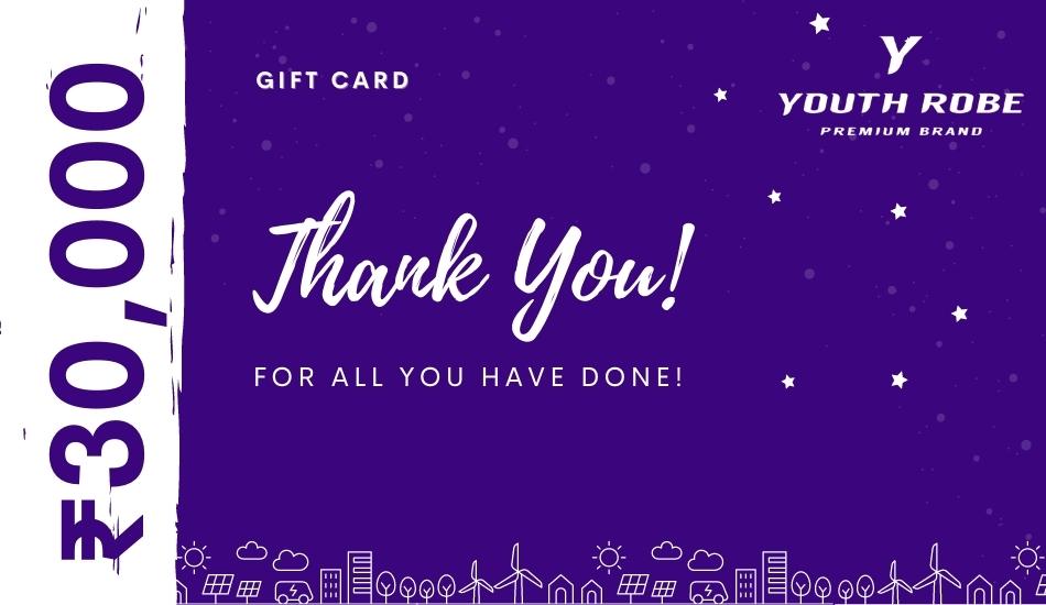 YOUTH ROBE's Gift Card of ₹30000 - YOUTH ROBE