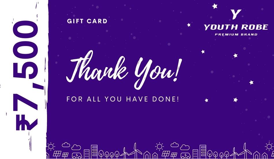 YOUTH ROBE's Gift Card of ₹7500 - YOUTH ROBE