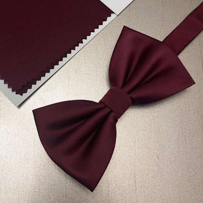 YOUTH ROBE's Solid Bow-Tie (Wine) - YOUTH ROBE