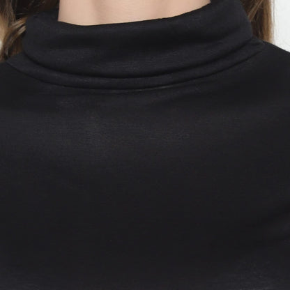 YOUTHROBE Women's stylish Black High Neck Full Sleeve - YOUTH ROBE